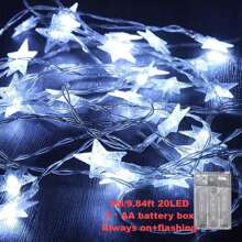 1 Dây Đèn LED Starlight Atmosphere, Dây Đèn Cắm Trại, 59 inch/118,11 inch/236,22 inch/393,7 inch (10/20/40/80 LED), Chạy Bằng Pin AA (Không Bao Gồm Pin), Thích Hợp Cho Trang Trí Sinh Nhật Trong Phòng Ngủ/Tiệc Tùng/Đám Cưới/Trong Nhà/Ngoài Trời/Trang Trí Cây Thông Noel (Ánh Sáng Trắng, Ánh Sáng Màu, Ánh Sáng Trắng Ấm), Trang Trí Phòng Trang Trí Giáng Sinh Đèn Giáng Sinh Trang Trí Phòng Ngủ Trang Trí Nhà Trang Trí Tiệc Lễ Hội Ngày Lễ Quà Tặng Giáng Sinh Lễ Tạ Ơn Trang Trí Cây Thông Noel Đồ Trang Trí - đèn dây ngôi sao - Xem 21