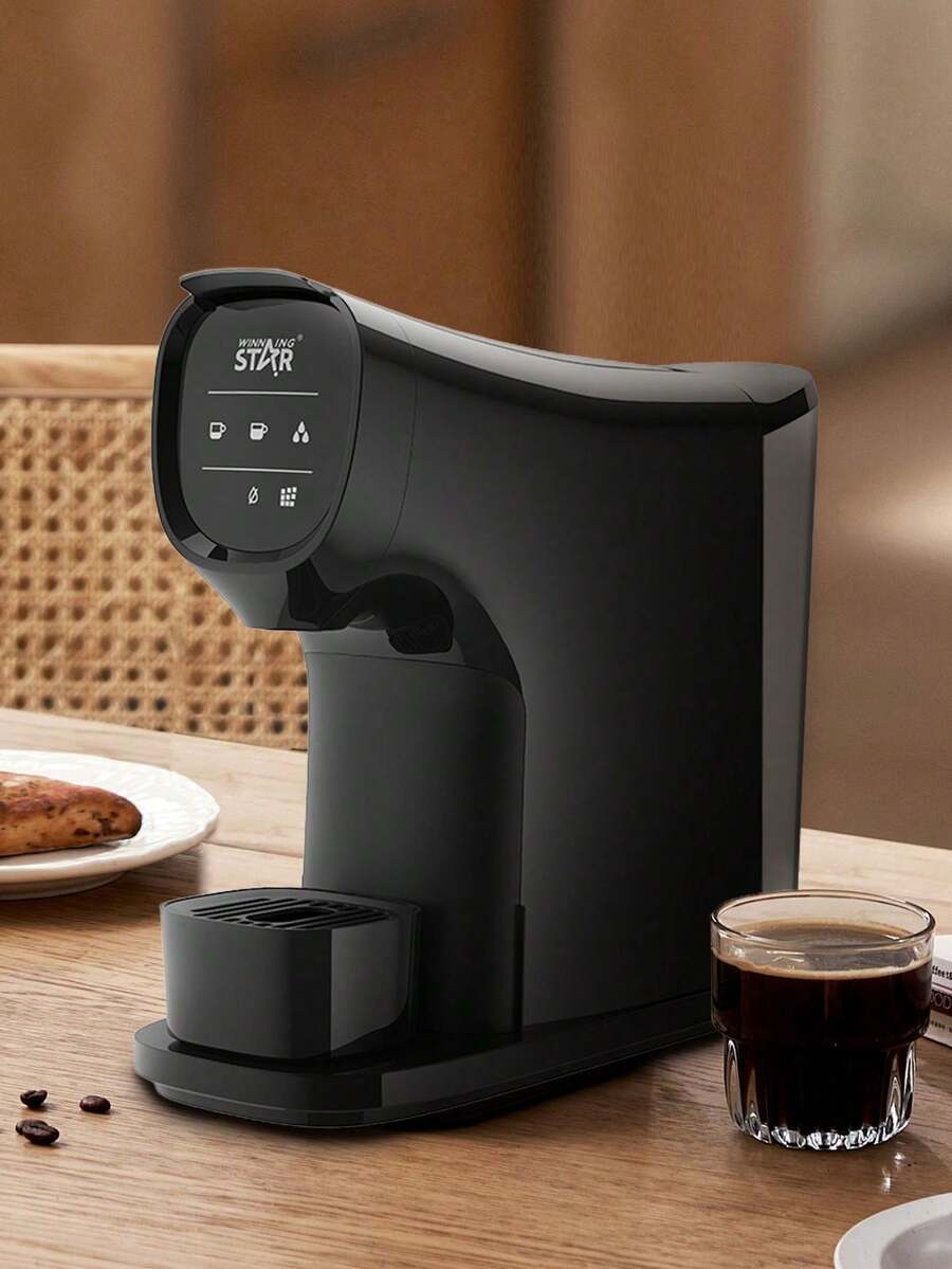 Capsule Coffee Machine Professional Detachable Coffee Maker 1200W Black