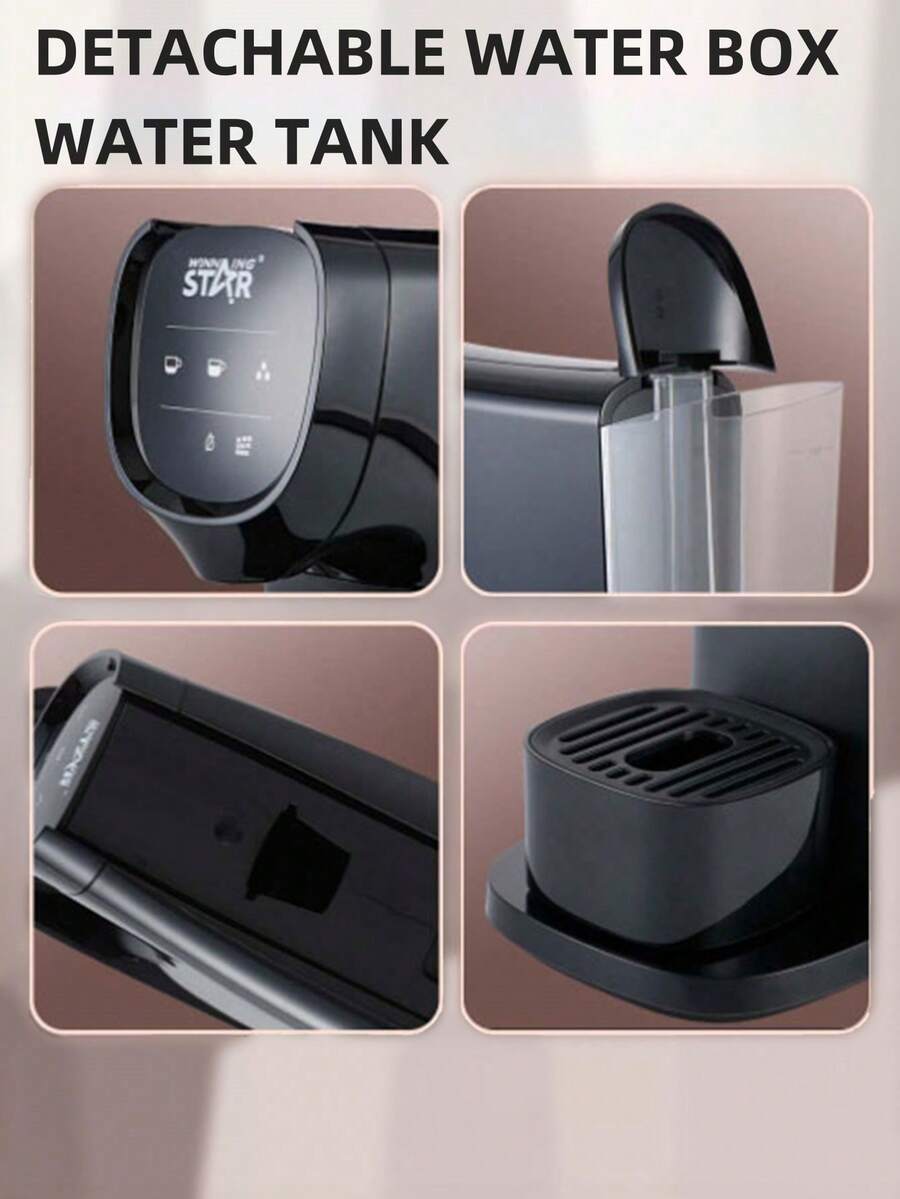 Capsule Coffee Machine Professional Detachable Coffee Maker 1200W Black