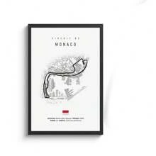 1 幅 F1 伊莫拉摩纳哥赛道帆布画 F1 墙面艺术北欧海报美学赛车家居装饰画无框画