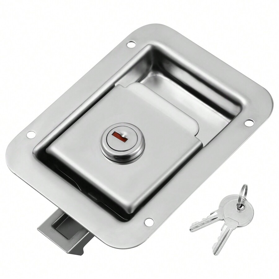 Stainless Steel Paddle Handle Lock Door Latch Heavy Duty Flush Mount