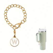 1 Packung Initialen Charm Anhänger, personalisierte Buchstaben Schmuckanhänger zur Kennzeichnung von Kaffeetassen, Anti-Verlust Dekoartikel