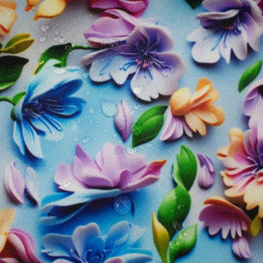 3pcs Wet Dry Bags 3D Printing Flower Waterproof Reusable With Zippered