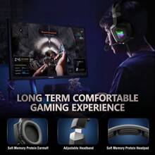 ONIKUMA ONIKUMA K8 Gaming Headphones With Flexible HD Mic RGB Light Surround Sound Over-Ear Wired Headset Gamer For PC Gaming