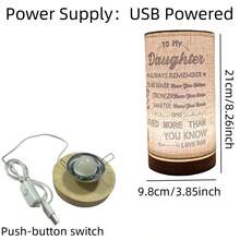 Chụp đèn vải tối giản có đế gỗ - Nguồn điện USB Ánh sáng ấm áp Màu trơn, Thích hợp cho đầu giường phòng ngủ, Tiết kiệm năng lượng và Bảo vệ mắt - trắng - Xem 12