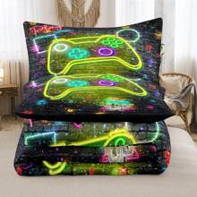 Gamer Comforter Sets For Boys, Boys Twin/Full/Queen/King Bedding Set, Bedding Set For Boys, Teen Boy Bedding Sets, Boys Comforter Set, Gaming Bedding Sets For Boys - Yellow - View 4