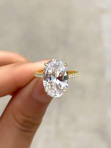 1ct/2ct/5ct Shiny Oval Engagement Ring/Wedding Ring, 925 Sterling Silver, Women's Promise Ring/Eternity Ring, Exquisite Jewelry Gift