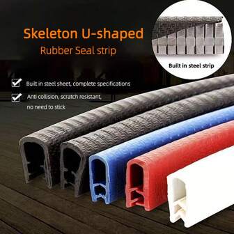 5M U Type Universal Car Door Edge Guards Trim Styling Moulding Protection Strip Anti Scratch Collision Protector Vehicle