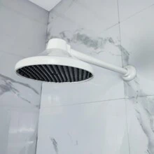 Chuveiro Ducha Fria Cascata 6 Polegadas ABS Parede Banheiro Piscina Jardim 1/2" - Branco - Visão 2