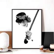 1pc Wall Arts Posters Frameless Clockwork Orange Poster Frameless Poster Kraft Club Bar Paper Retro Poster Wall Art Painting Bedroom Learning Pop,Canvas