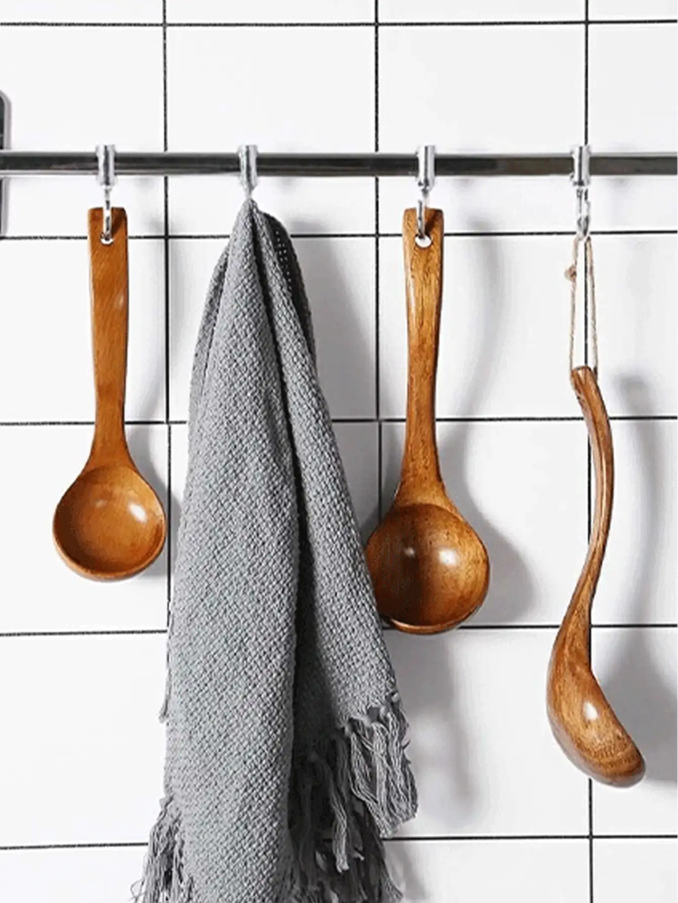 1 Stück Holzsuppen-Kelle, Holz-Porridge-Löffel mit langem Griff, handgefertigter Holzküchenlöffel, Holzrührlöffel für Zuhause, massiver Holzsuppen-Löffel, Holzlöffel, Suppenlöffel mit langem Griff für Kochtöpfe, zum Gebrauch von Holzlöffeln, Holzsuppen-Löffel mit langem Griff, für Gerichte, Reis, Salat, Küchenutensilien-Löffel, zum Kochen, Küche, Essen