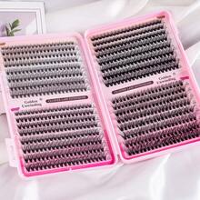 Bộ nối mi 640 chiếc, Bộ nối mi tự làm, Bộ từng cụm mi, Bộ nối mi D Curl kèm keo dán và dụng cụ gắn mi, Bộ mi dùng hàng ngày, Tiệc tùng, Du lịch hoặc làm quà tặng cho gia đình và bạn bè - màu đen - Xem 2