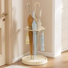 1pc High Capacity Household Umbrella Storage Rack, Made Of ABS And Stainless Steel, Wall Mounted Umbrella Holder, Suitable For Office, Hotel, Store, Living Room, Entryway, Cute And Fashionable Design, Can Also Be Used As A Living Room Decor