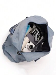 Festa Junina Baila Morena Bolsa baú esportiva nylon resistente à água capacidade grande de mão de ombro alça transversal ajustável porta tênis bolso impermeável - Verde - Visão 7