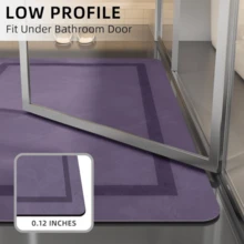 速干浴室垫，超强吸水防滑浴室垫，浴室地垫，淋浴房垫 - 紫色 - 查看 6