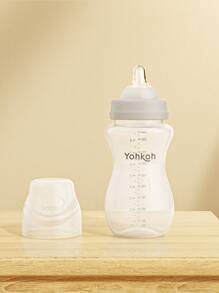 1pc Natural Wide Mouth Baby Bottle, High-Quality Newborn PP Milk Bottle, 190ML/260ML