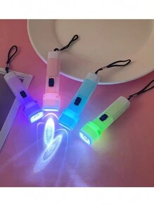 1 Set Mini Jelly Colorful LED Flashlight Toys, Random Color, With Flashing Light, Birthday Party Small Gift Filler, Gift Bag Filler, Suitable For Home Use, Projection Light Toys