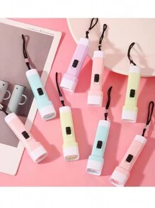 1 Set Mini Jelly Colorful LED Flashlight Toys, Random Color, With Flashing Light, Birthday Party Small Gift Filler, Gift Bag Filler, Suitable For Home Use, Projection Light Toys