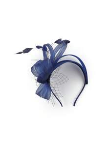 1pc Fascinators Headband With Feather, Women's Tea Party Hat For Kentucky Derby, Cocktail, Wedding, Fancy Dress Party, Tiny Hats, Mini Cap