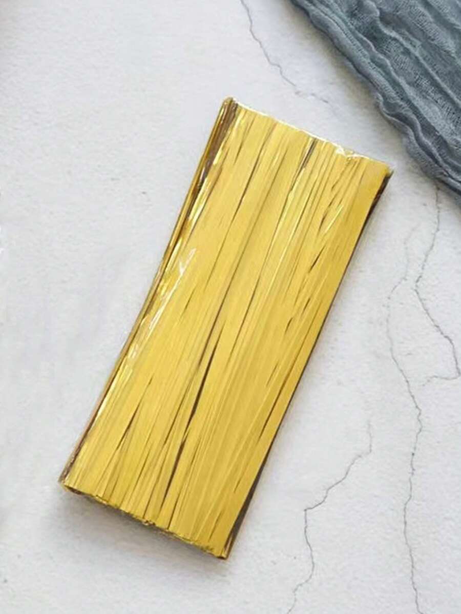 100pcs Letter Graphic Gift Bag Twist Tie
