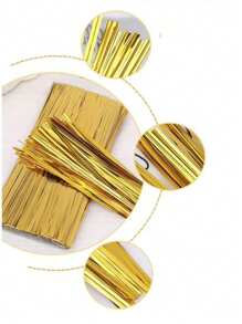 100pcs Letter Graphic Gift Bag Twist Tie