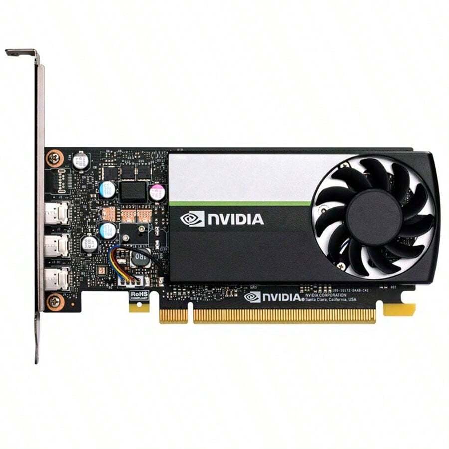 Nvidia Graphics Card T400 Professional Graphics Card, For Rendering, Modeling, Editing, Drawing, Single Slot Design, Turing Architecture, 4GB Video Memory, Industrial Packaging - Black - View 1