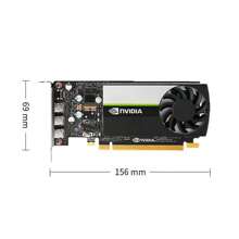 Nvidia Graphics Card T400 Professional Graphics Card, For Rendering, Modeling, Editing, Drawing, Single Slot Design, Turing Architecture, 4GB Video Memory, Industrial Packaging - Black - View 2