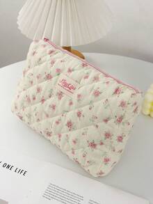 1Pc Túi đựng mỹ phẩm họa tiết hoa cho nữ, Túi đựng đồ trang điểm, Túi đựng đồ trang điểm, Túi đựng băng vệ sinh, Túi đựng khăn ăn, Túi đựng mỹ phẩm, Túi đựng đồ trang điểm cho nữ, Túi đựng băng vệ sinh cho nữ, Túi đựng ví, Túi đựng cọ mỹ phẩm di động có khóa kéo - Nhiều màu - Xem 4