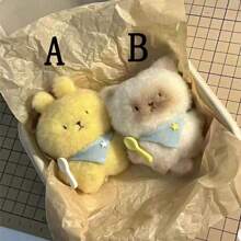 吱吱作响的干米小猫吊坠高吸引力级别可爱娃娃毛绒动作包包女孩礼物钥匙链 - 彩色 - 查看 12