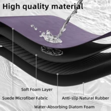 速干浴室垫，超强吸水防滑浴室垫，浴室地垫，淋浴房垫 - 紫色 - 查看 11