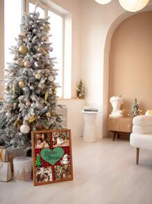 1 pieza Personalizada Momento Cálido de Navidad Arte de Pared Fotografía, Impresión de Inyección de Alta Definición Decoración del Hogar, Adecuado para Familia, Padre-Hijo, Personalización de Foto de Amigos - Estilo 2 - Ver 4
