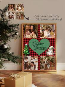 1 pieza Personalizada Momento Cálido de Navidad Arte de Pared Fotografía, Impresión de Inyección de Alta Definición Decoración del Hogar, Adecuado para Familia, Padre-Hijo, Personalización de Foto de Amigos - Estilo 2 - Ver 3