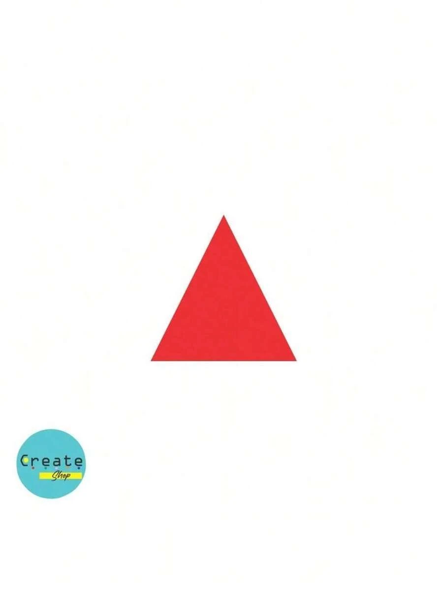 Kit 144 Vinyl Stickers Wall Decoration Triangles Size 4cm - 紅色 - 查看 1