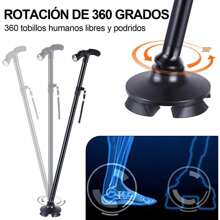 2Pza/1Pza Bastón Plegable Ajustable, Bastón Plegable con la luz Ajustables del LED, para el Viejo Hombre y Mujeres, Negro,aleación de aluminio - Negro - Ver 4