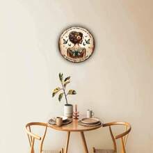 1 tác phẩm nghệ thuật gỗ treo tường hình con bướm truyền cảm hứng - Biển gỗ tròn cổ điển 8x8 inch, Biển trang trí Giáng sinh/Năm mới. Quà tặng Giáng sinh/Năm mới, Thích hợp trang trí nhà cửa, quán cà phê, quán bar. Kiểu lỗ ngẫu nhiên. - Nhiều màu - Xem 4