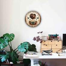 1 tác phẩm nghệ thuật gỗ treo tường hình con bướm truyền cảm hứng - Biển gỗ tròn cổ điển 8x8 inch, Biển trang trí Giáng sinh/Năm mới. Quà tặng Giáng sinh/Năm mới, Thích hợp trang trí nhà cửa, quán cà phê, quán bar. Kiểu lỗ ngẫu nhiên. - Nhiều màu - Xem 3