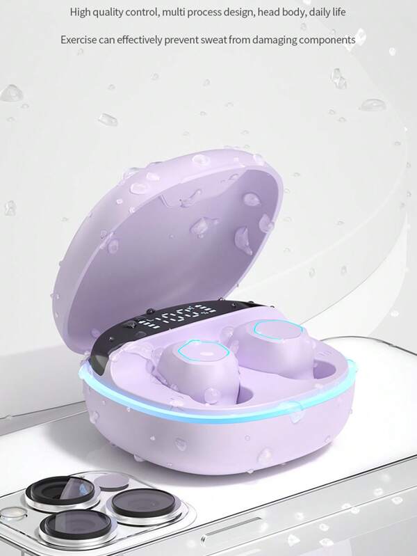 In-Ear Wireless Headset Cool Breathing Light Led Digital Display Stereo Long Lasting Sweat-Proof