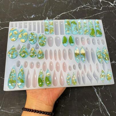 DIY Resin Molds Set For Teardrop Pendant, Bar, Earring, Necklace Jewelry Making