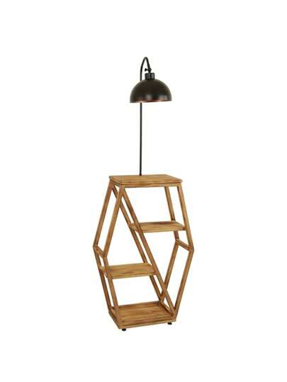 Well Home Vloer Lamp Metal, Zwart Bronze, 38x25x165, 27 Socket Max 60 W. Free Shipping In 24/48h
