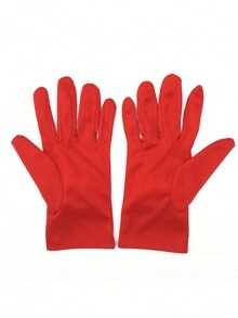 1 双圣诞手套，带蝴蝶结和铃铛，圣诞服装配饰 - 彩色 - 查看 6