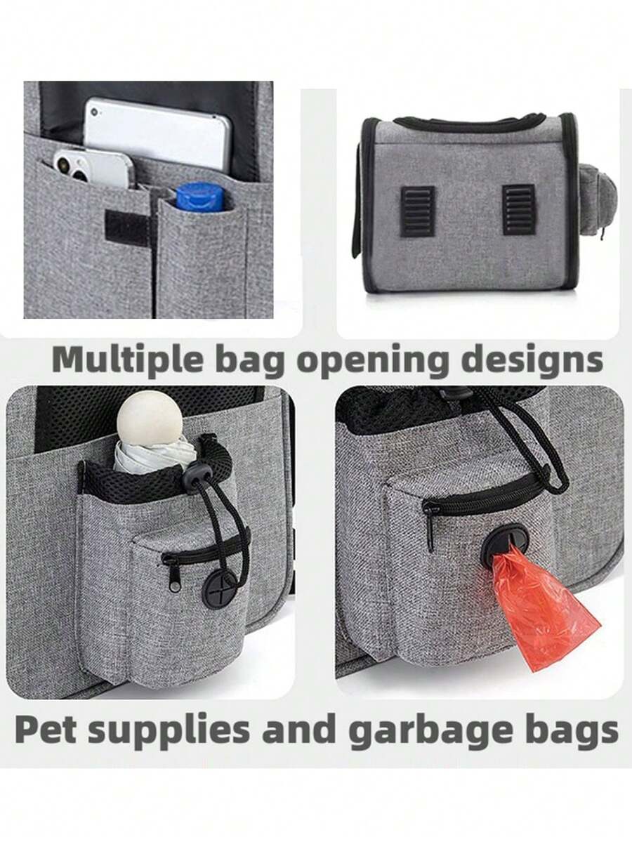 Cat Carrier Backpack, Portable Double Shoulder Pet Bag With Transparent