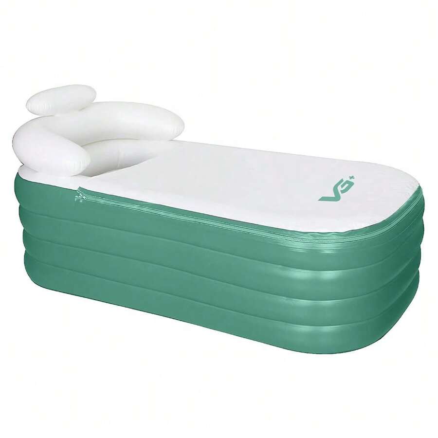 120L Foldable Adult Inflatable Hot Tub With VG Plus Bivolt Electric Pump - 綠色 - 查看 1