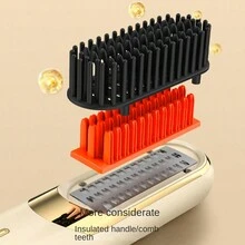 1pc Cordless Hair Straightening Brush - Portable, Rechargeable, Fast Heating, 4 Temperature Settings, Anti-Scald, Long Battery Life, USB Charging, Suitable For Travel - Multicolor - View 6