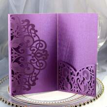 10pcs/Set Laser Cut Lace Invitation Cards, European Style Elegant Cards Suitable For Wedding, Party, Bridal Shower, Engagement, Birthday (Excluding Inner Cards And Envelopes) - Multicolor - View 11