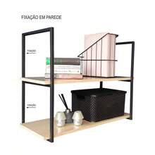 Pair Of Industrial Style Double G Ceiling And Wall Shelf Brackets 20cm - màu đen - Xem 9