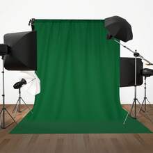 2 Pcs Christmas Backdrop Curtains For Photography Parties Birthday, Wrinkle Resistant Background Curtain Panels- Solid Party Wedding BackdropDecorations (10 Ft X 10 Ft, 2 Panels) - 獵人綠 - 查看 9