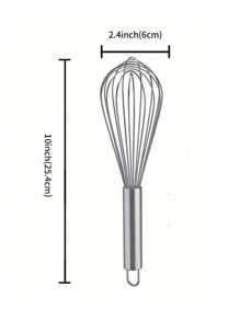 3pcs/1pc Stainless Steel Handheld Egg Beater, Egg Beater, Cream Whisk, Baking Tool, Milk Kitchen Tools