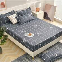 Queen Size Bed Linen Single Fitted Sheet With Elastic 01 Piece Various Floral And Geometric Prints - hình học - Xem 2
