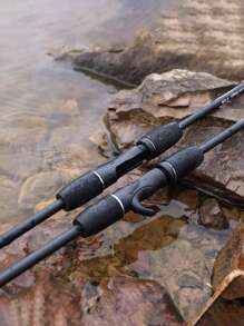SOUGAYILANG 2-Piece Fishing Rod Spinning & Casting Rod Composite Graphite And Glassfiber Blanks, Fishing Pole For Freshwater