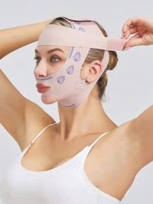 1 pieza Máscara de dormir con forma de V simple, adecuada para usar en casa